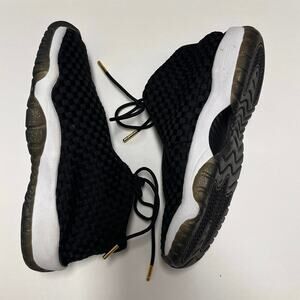 Air Jordan Future GS 7Y/ W 8.5 Black Gold Woven Sneakers Shoes 656504-031 Youth
